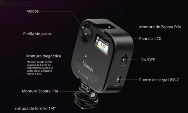 Luz RGB Multicolor U60 Led Ulanzi - Image 8