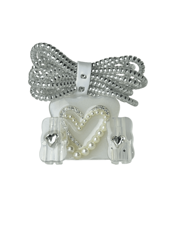 Protector de Cargador Corazon Perlas