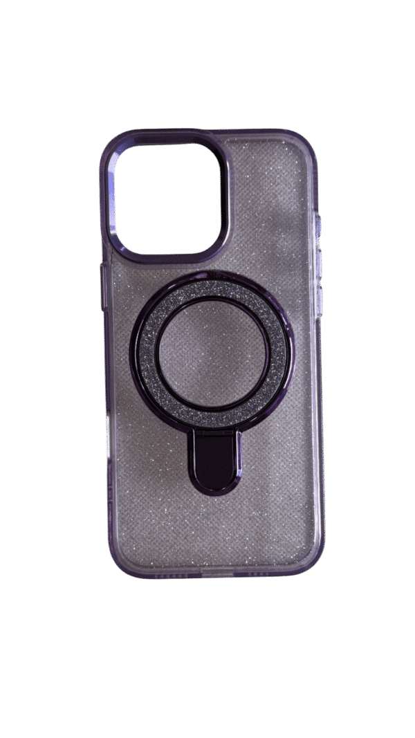 Case Brillo MagSafe Soporte Morado
